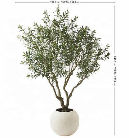 Realistic Design Artificial Large Olive Tree 220cm Recyclable Handmade Plastic Decorative for Halloween