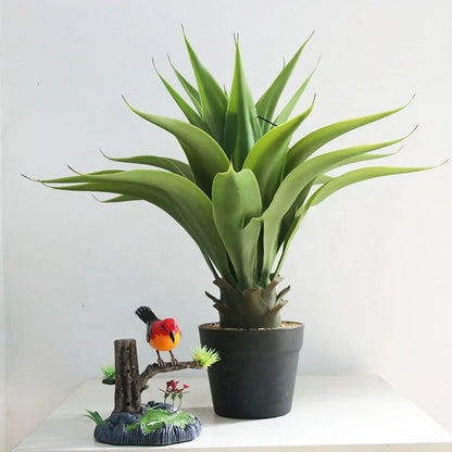 Artificial Sisal  Hemp Plastic Plants Green Gladiolus PE Material  Potted Agave Tree