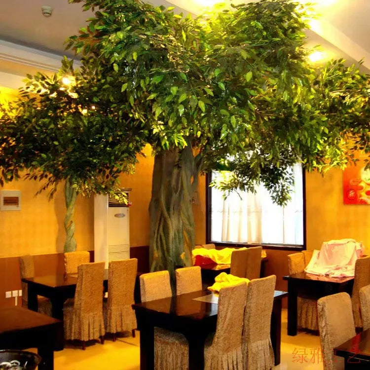Natural Trunk Artificial Ficus Tree Plants For Sale Fake Banyan Artificial Plant