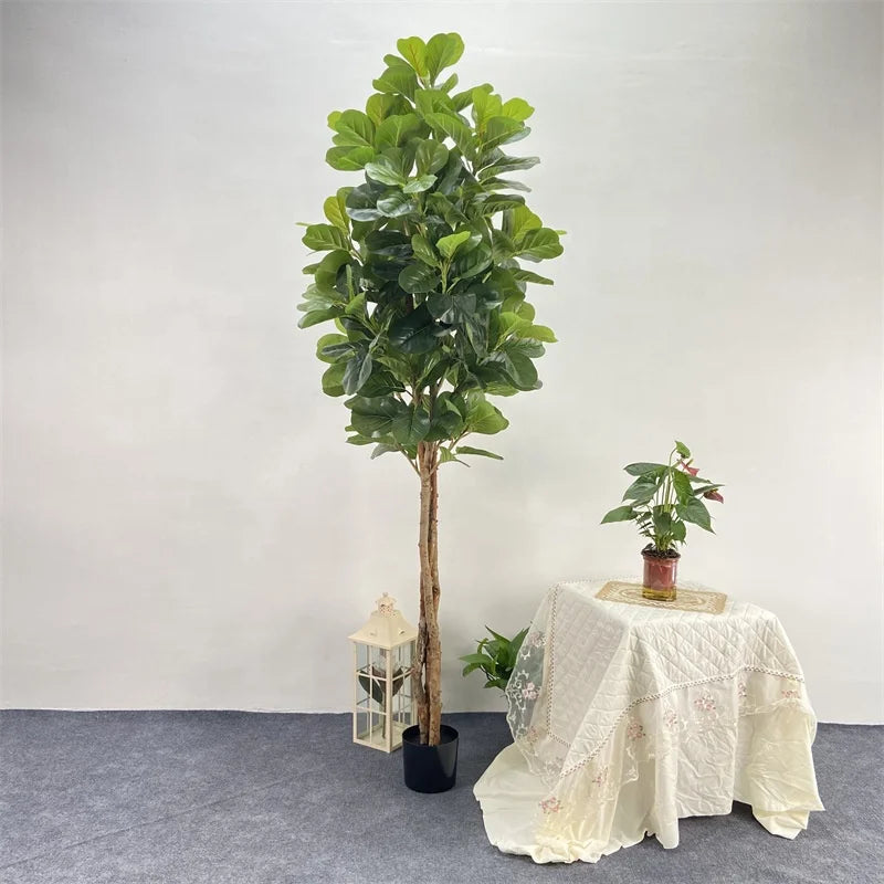 Large Artificial Fiddle Leaf Fig Tree with Plastic Trunk Eco-Friendly Waterproof 1.5m-2.1m Sizes Beautiful Big Leaf House Plants