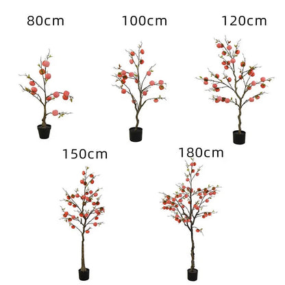 Orangewood Lemon Tree Artificial Plastic Potted Plants Beautiful Plastic Indoor Garden Decor