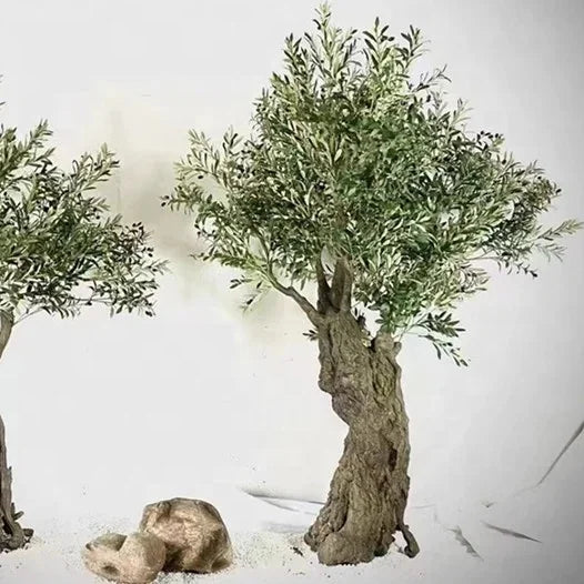 Large Old Artificial Olive Tree for Office Shopping Mall Store Decoration New Fake Grass Branch Plant Made of Plastic Fiberglass