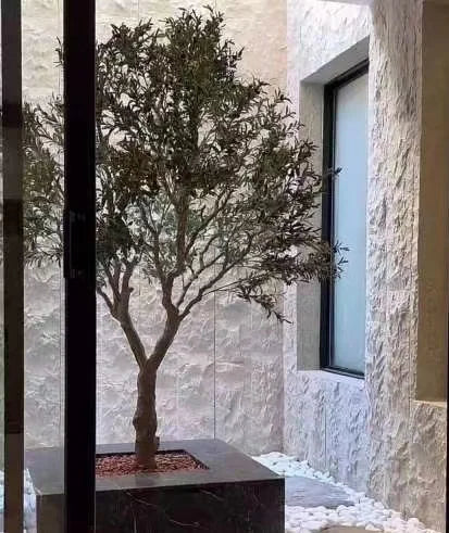8FT Detachable Artificial Large Olive Tree Decorative Fiberglass Trunk for Hotels for Christmas Decorations