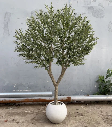 8FT Detachable Artificial Large Olive Tree Decorative Fiberglass Trunk for Hotels for Christmas Decorations