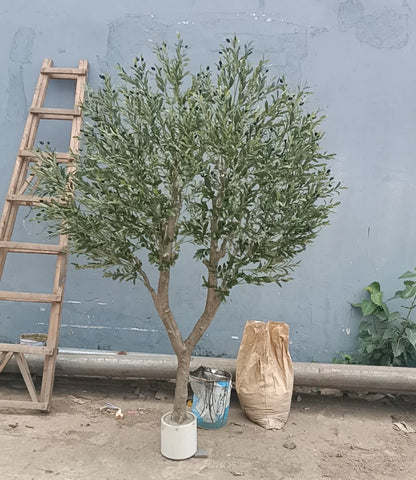 Large Artificial Olive Tree Interior Plastic Potted Plant Decor Stylish Plastic Decoration Tree