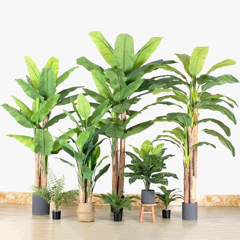 Indoor/Outdoor 3M Height Artificial Palm Bonsai Grass Durable Living Room Plastic Plant for Table Space Planted Artificial Plant