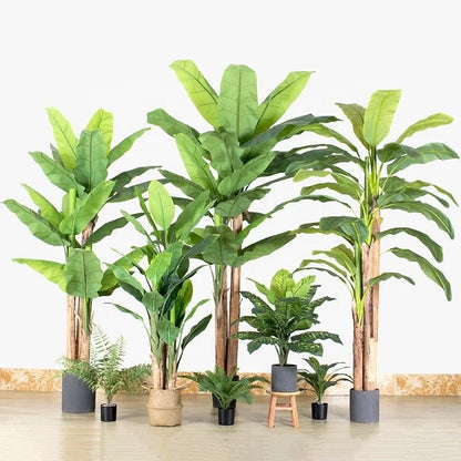 Indoor/Outdoor 3M Height Artificial Palm Bonsai Grass Durable Living Room Plastic Plant for Table Space Planted Artificial Plant