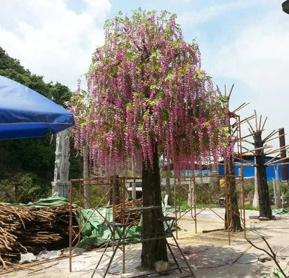 Large Purple Artificial Silk Wisteria Blossom Tree Plastic Thanksgiving Decoration OV Brand 150cm-800cm