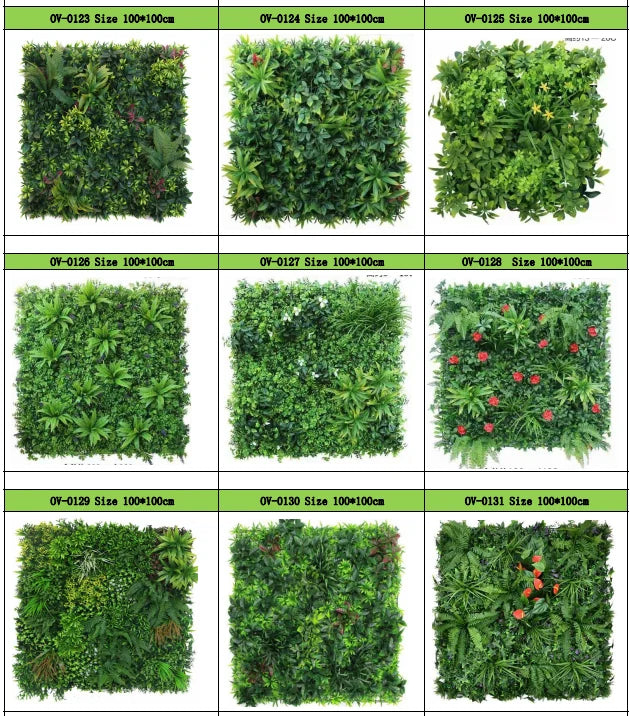 UV Resistant Outdoor Climbing Grass Wall Plastic Vertical Green Plant Artificial Wall for House or Office Use