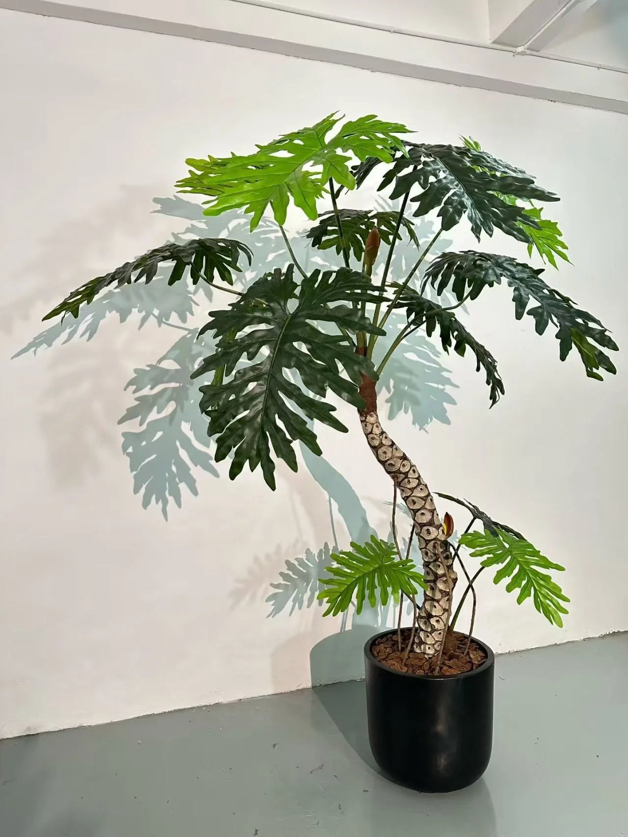 Ov T5 Plastic Artificial Green Tropical Landscape Big Leaf Tree 200cm Home Decoration for Restaurants Hotels Weddings
