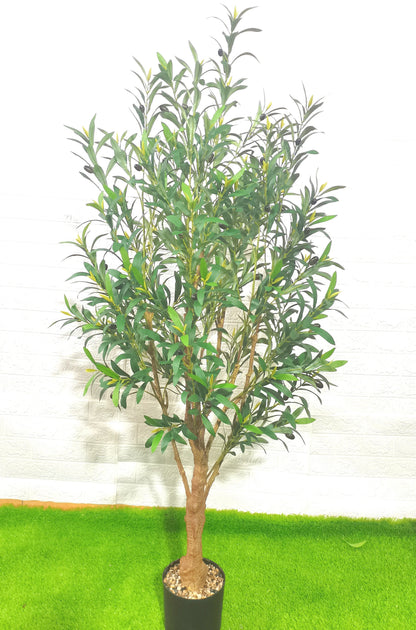 Large Artificial Olive Tree Interior Plastic Potted Plant Decor Stylish Plastic Decoration Tree