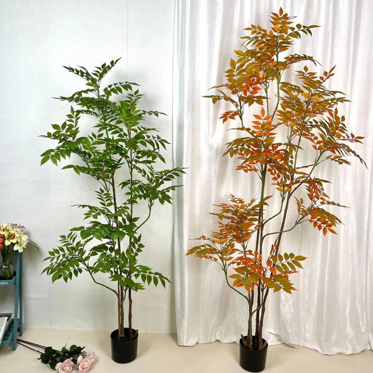 Colorful Artificial Potted Trees Plastic Plants with Pot in Sizes 100cm 160cm Made in GUA by Ov