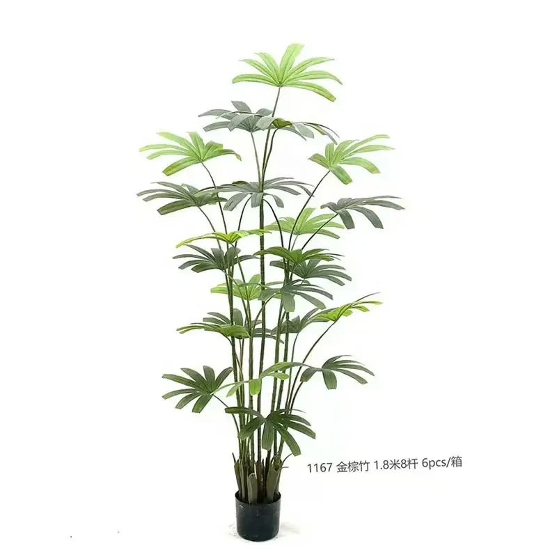 Bamboo Trees Artificial PE Trunk Silk Grass Eco-Friendly Lightweight High Simulation 200cm Height 5-8 Year Lifespan