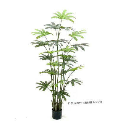 Bamboo Trees Artificial PE Trunk Silk Grass Eco-Friendly Lightweight High Simulation 200cm Height 5-8 Year Lifespan