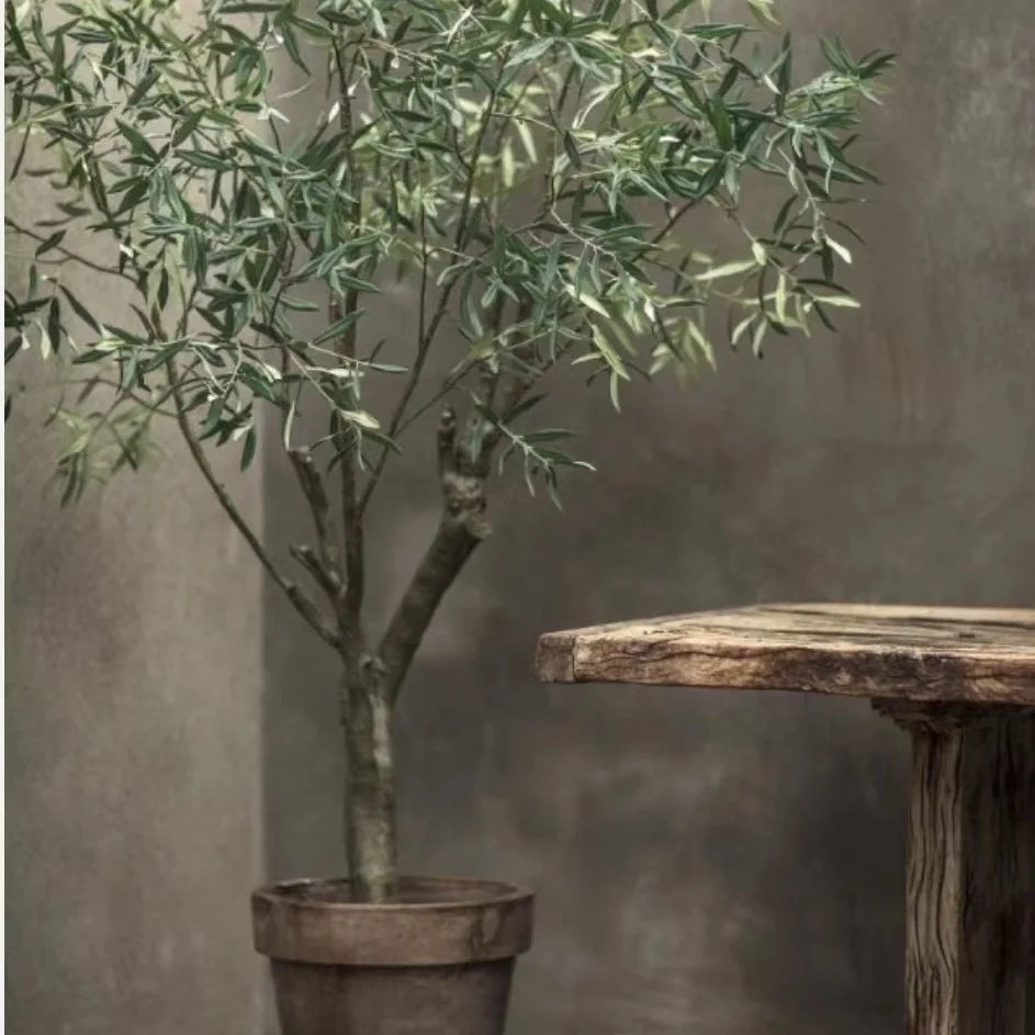 Large Old Artificial Olive Tree for Office Shopping Mall Store Decoration New Fake Grass Branch Plant Made of Plastic Fiberglass