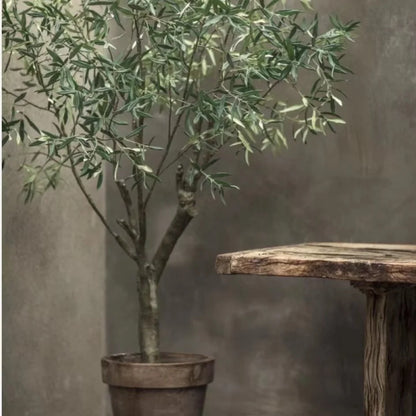 Large Old Artificial Olive Tree for Office Shopping Mall Store Decoration New Fake Grass Branch Plant Made of Plastic Fiberglass