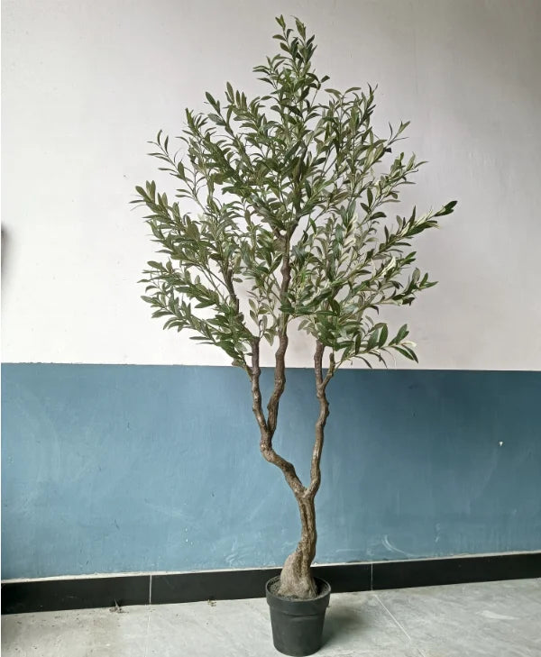 Large Artificial Olive Tree Interior Plastic Potted Plant Decor Stylish Plastic Decoration Tree