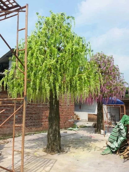 Large Purple Artificial Silk Wisteria Blossom Tree Plastic Thanksgiving Decoration OV Brand 150cm-800cm