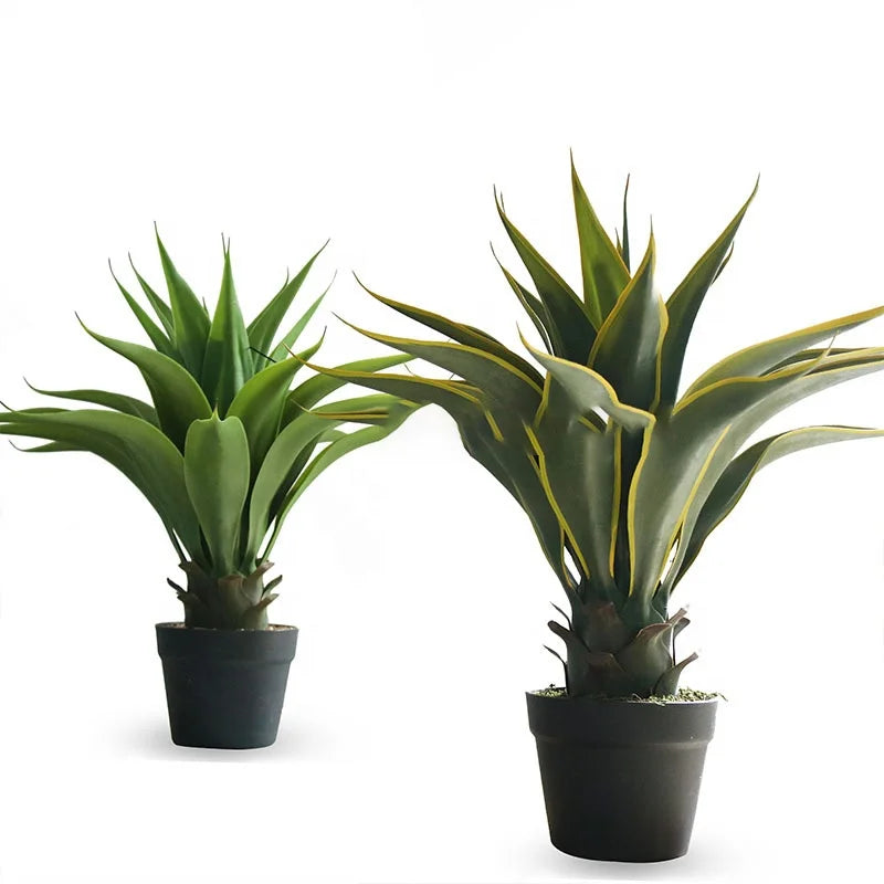 Artificial Sisal  Hemp Plastic Plants Green Gladiolus PE Material  Potted Agave Tree