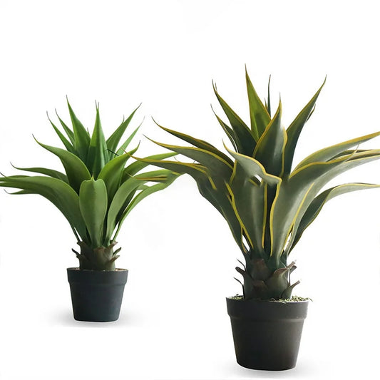 Artificial Sisal  Hemp Plastic Plants Green Gladiolus PE Material  Potted Agave Tree