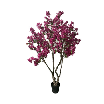 Faxu Durable Eye-Catching Simulated Rose Tree Artificial Flower 180CM Fabric Handmade High Simulation Plastic Pot Rectangular