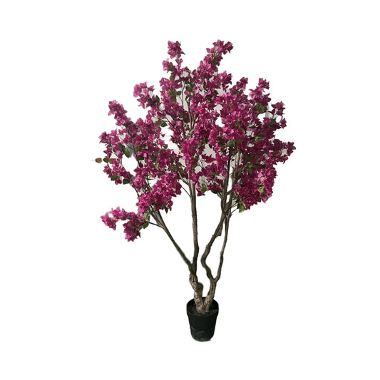 Faxu Durable Eye-Catching Simulated Rose Tree Artificial Flower 180CM Fabric Handmade High Simulation Plastic Pot Rectangular