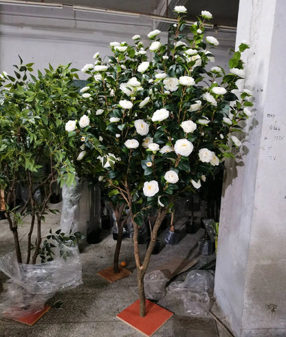Custom Size Artificial Camellia Tree Plastic Halloween Decorative Accessory