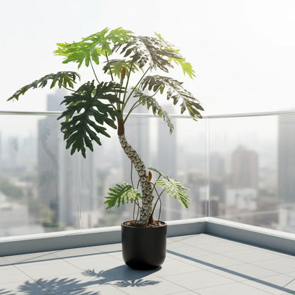 Ov T5 Plastic Artificial Green Tropical Landscape Big Leaf Tree 200cm Home Decoration for Restaurants Hotels Weddings