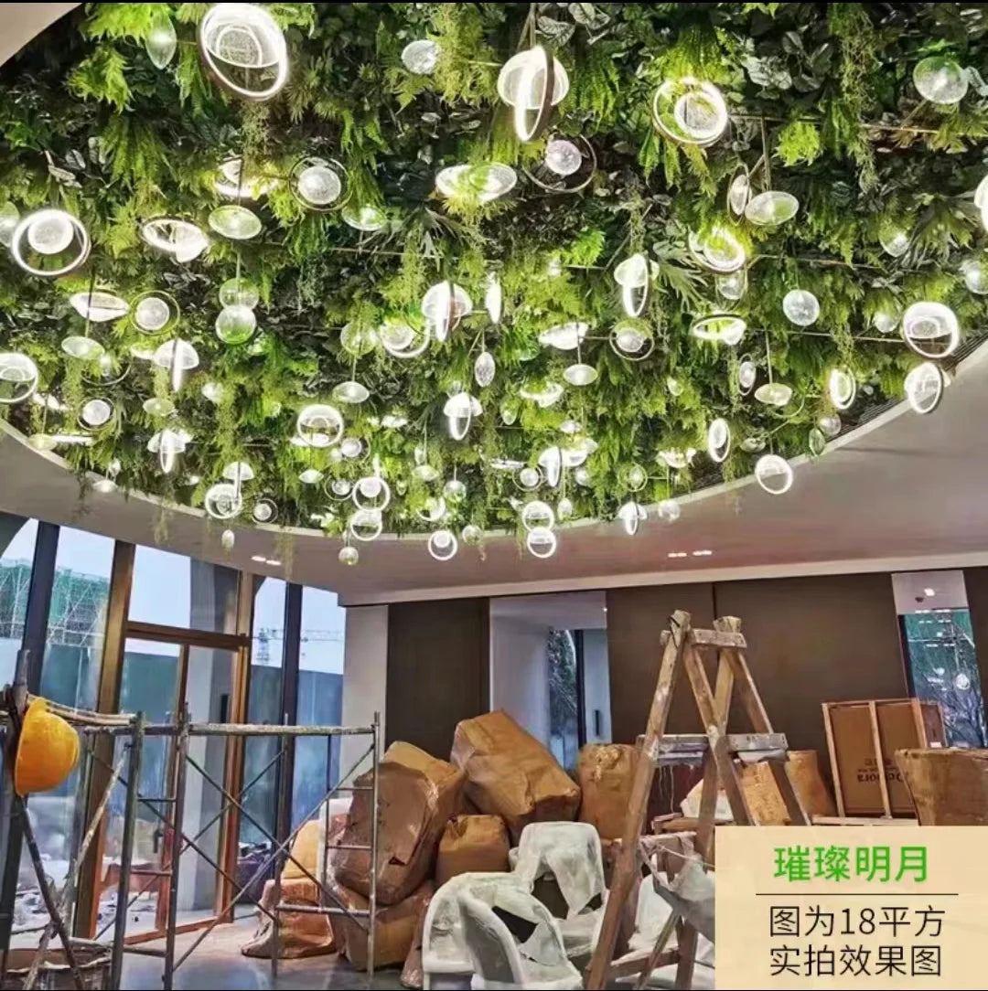 Faxu Christmas Tree Ceiling Decoration Vertical Green Plants and Flowers Wedding Ornament